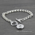 Silver Chain NOOSA Bracelet With Personalized Snap Buttons